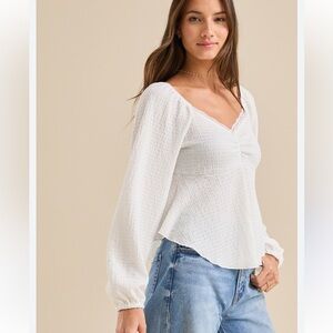 Altar'd State Adley Cinched Babydoll Top